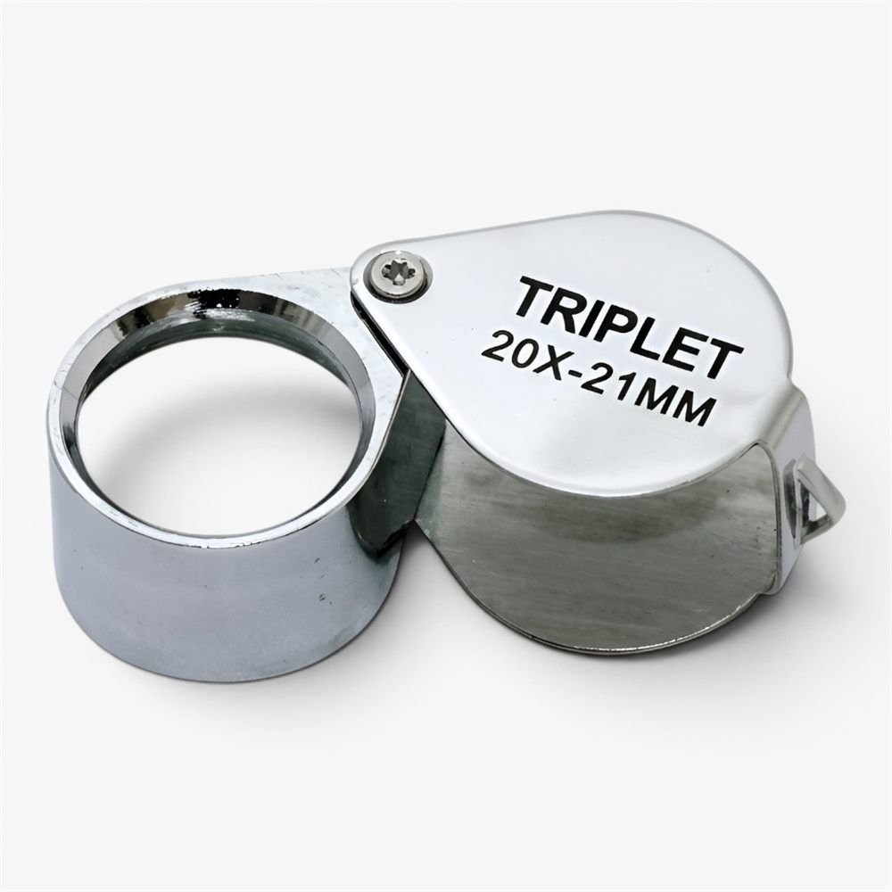 Lupa Triplet para Geólogo 20x con Luz 21mm Plateada - vista adicional