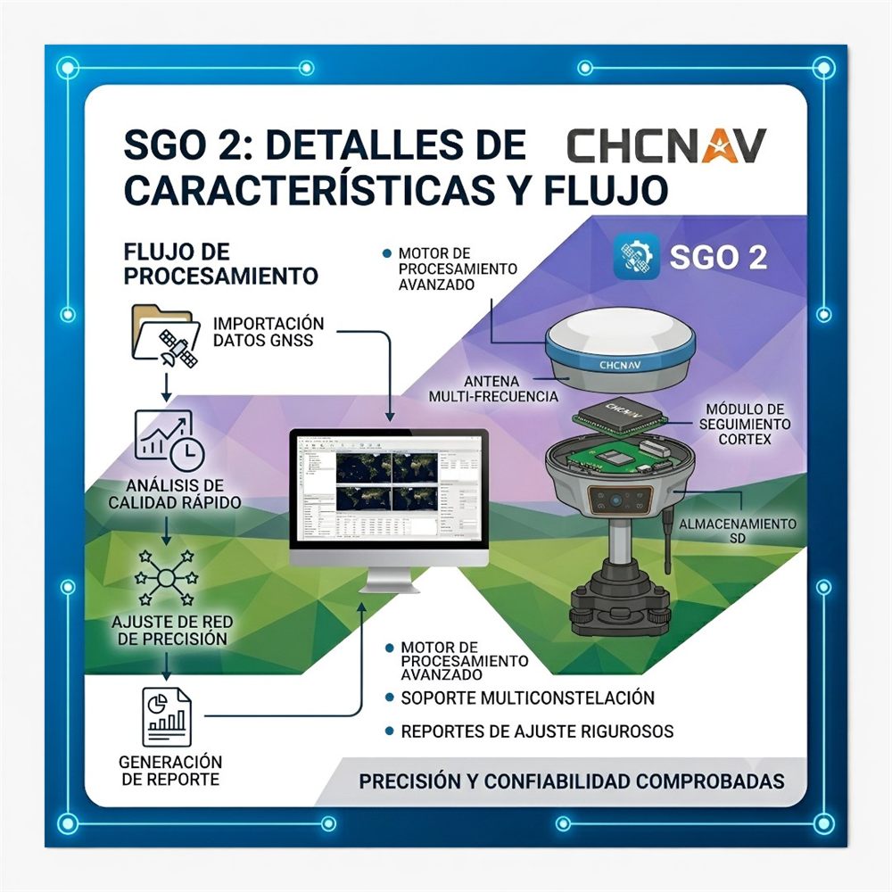 Software CHCNAV Geomatics Office (SGO) 2 para Post-Proceso - vista adicional