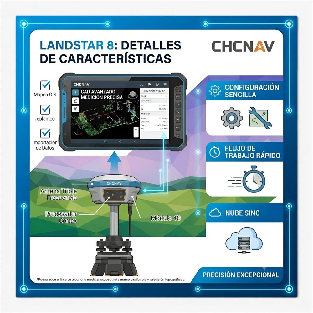 Software CHCNAV Landstar 8 para GNSS / Campo - vista adicional